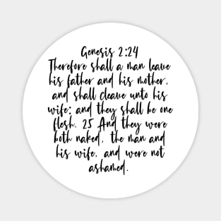 Genesis 2:24 Bible Verse Magnet